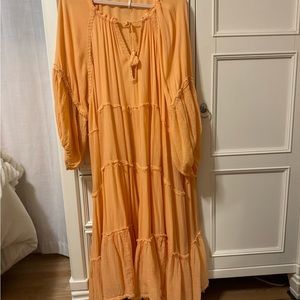 Free People sheer boho dress Size Large
